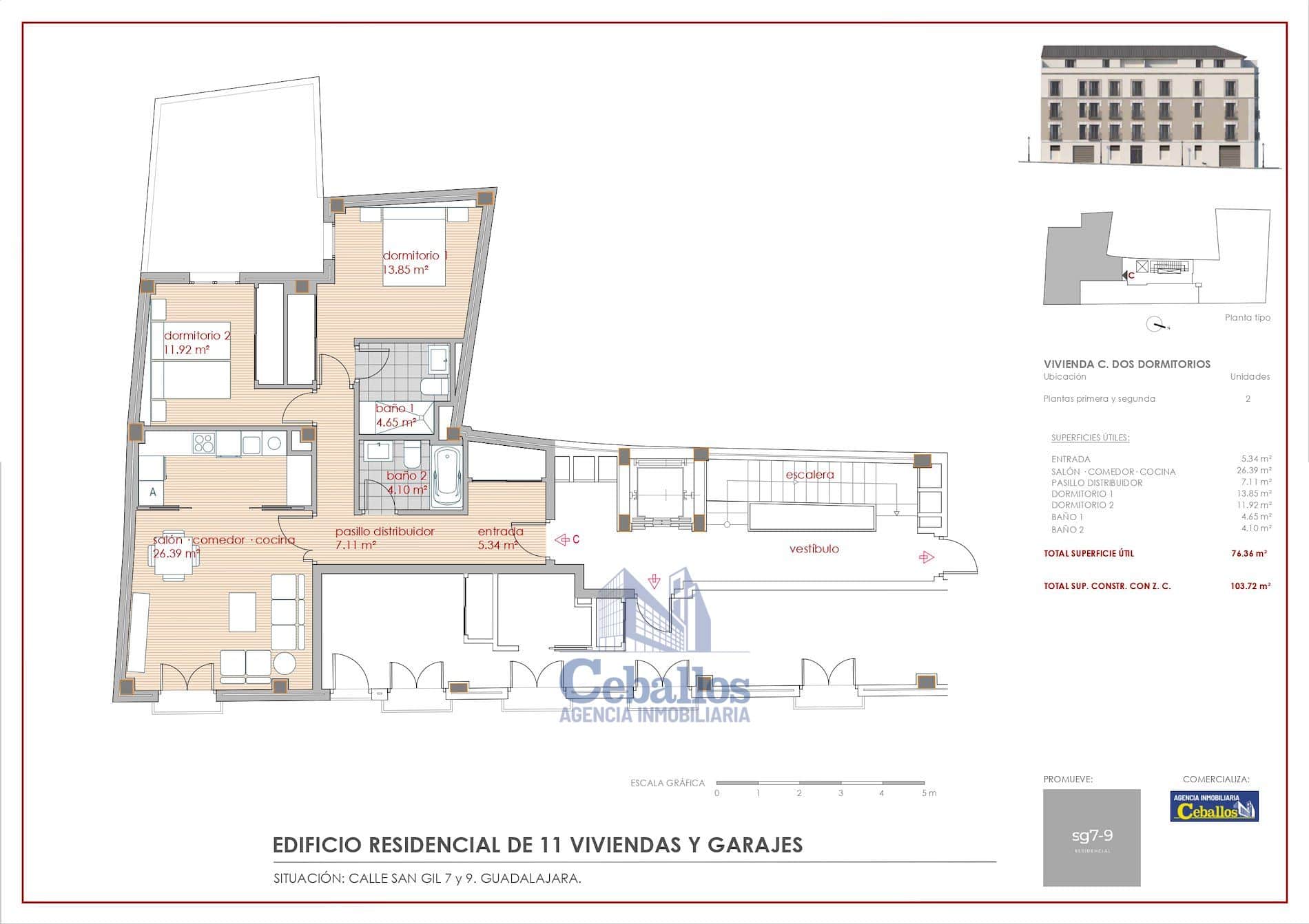 Residencial San Gil – Obra nueva exclusiva en el centro histórico de Guadalajara - Foto 2