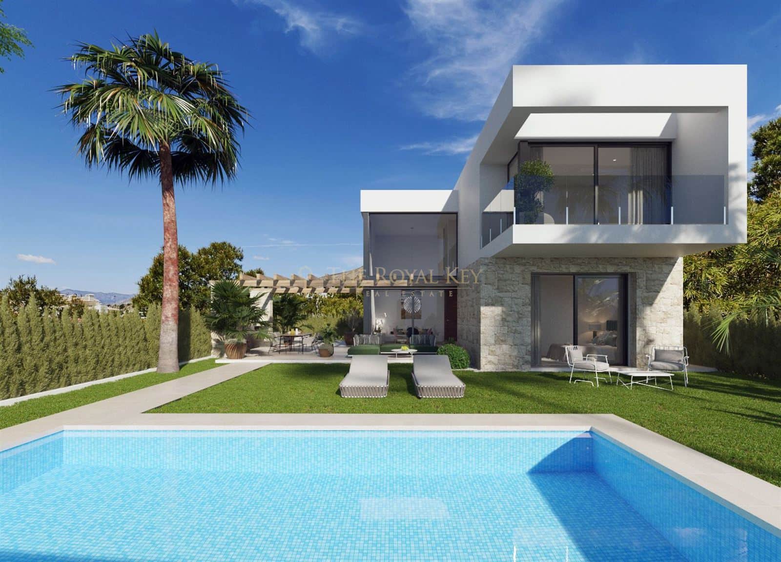 Villa en la zona residencial Sierra Cortina, con vistas al sky line de Benidorm y al mar - Foto 1